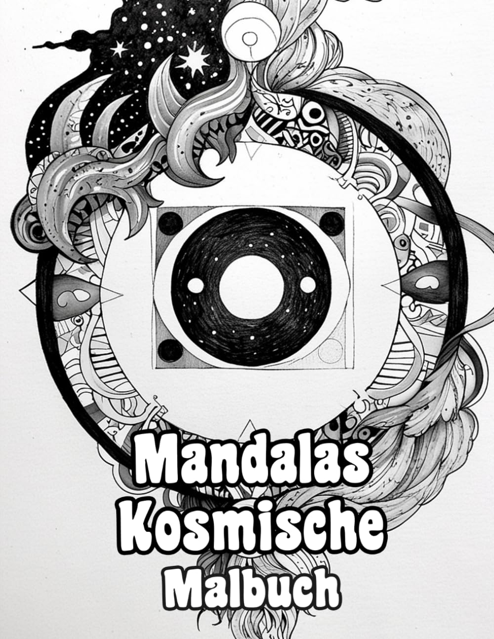 Mandalas Kosmische Malbuch: Färbung Seiten Mit Himmlischen Dekorativen Mustern Galaktischer Zen-Kunst Astronomischen Geometrischen Motiven ... Stressabbau | Für Kinder Erwachsene