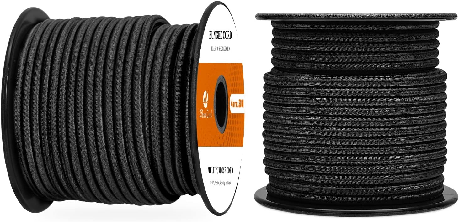 Abma Cord Bungee Cord 4mm 20M Elastic Shock Cord 100% Stretch Elastic ...