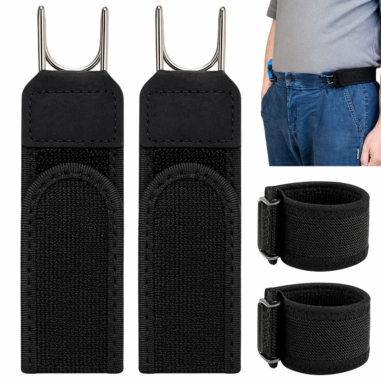 Carpediem Buckleless Belt Hook Elastic Black