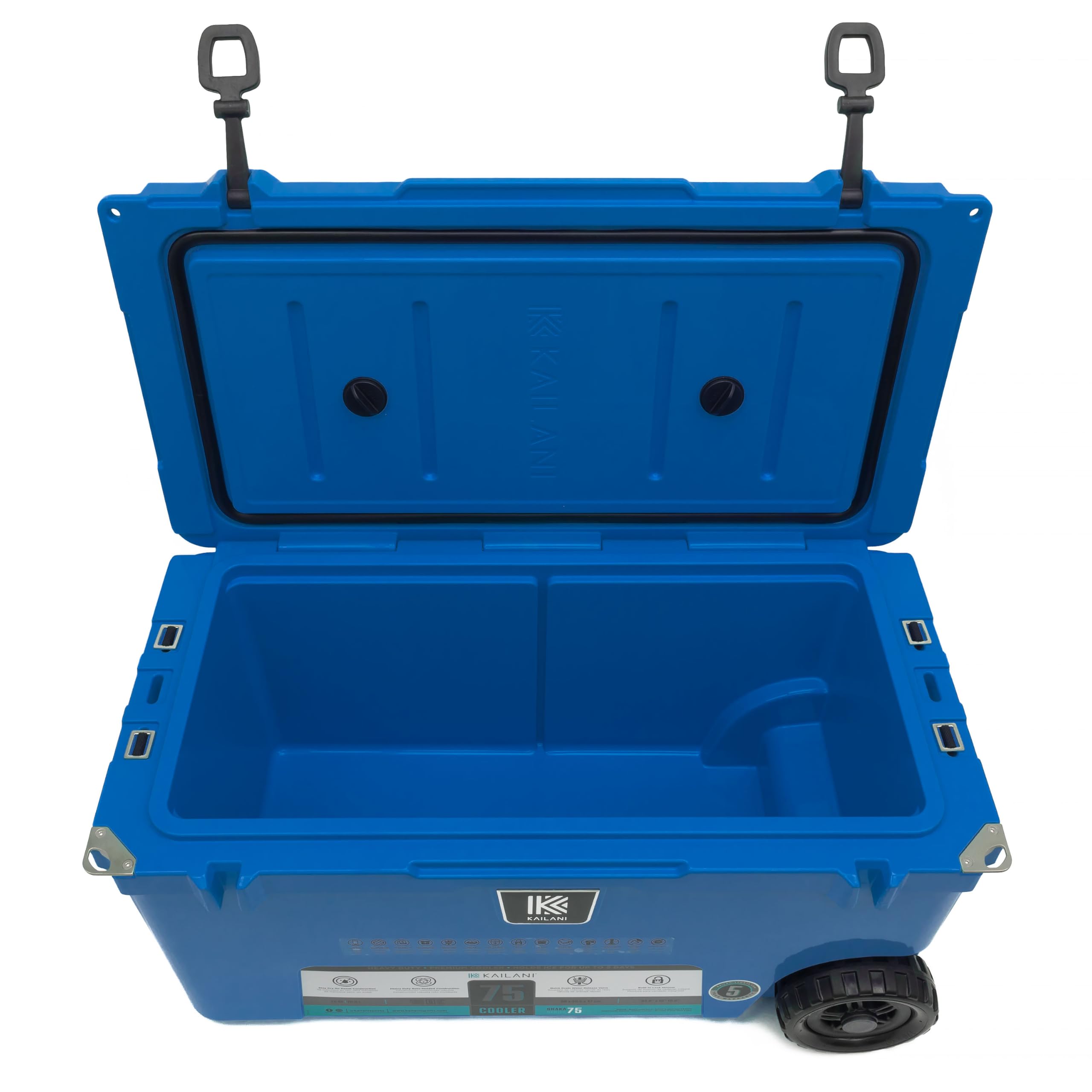 Shaka 75 Rotomolded Cooler with Built-in Wheels (Navy), Coolers
