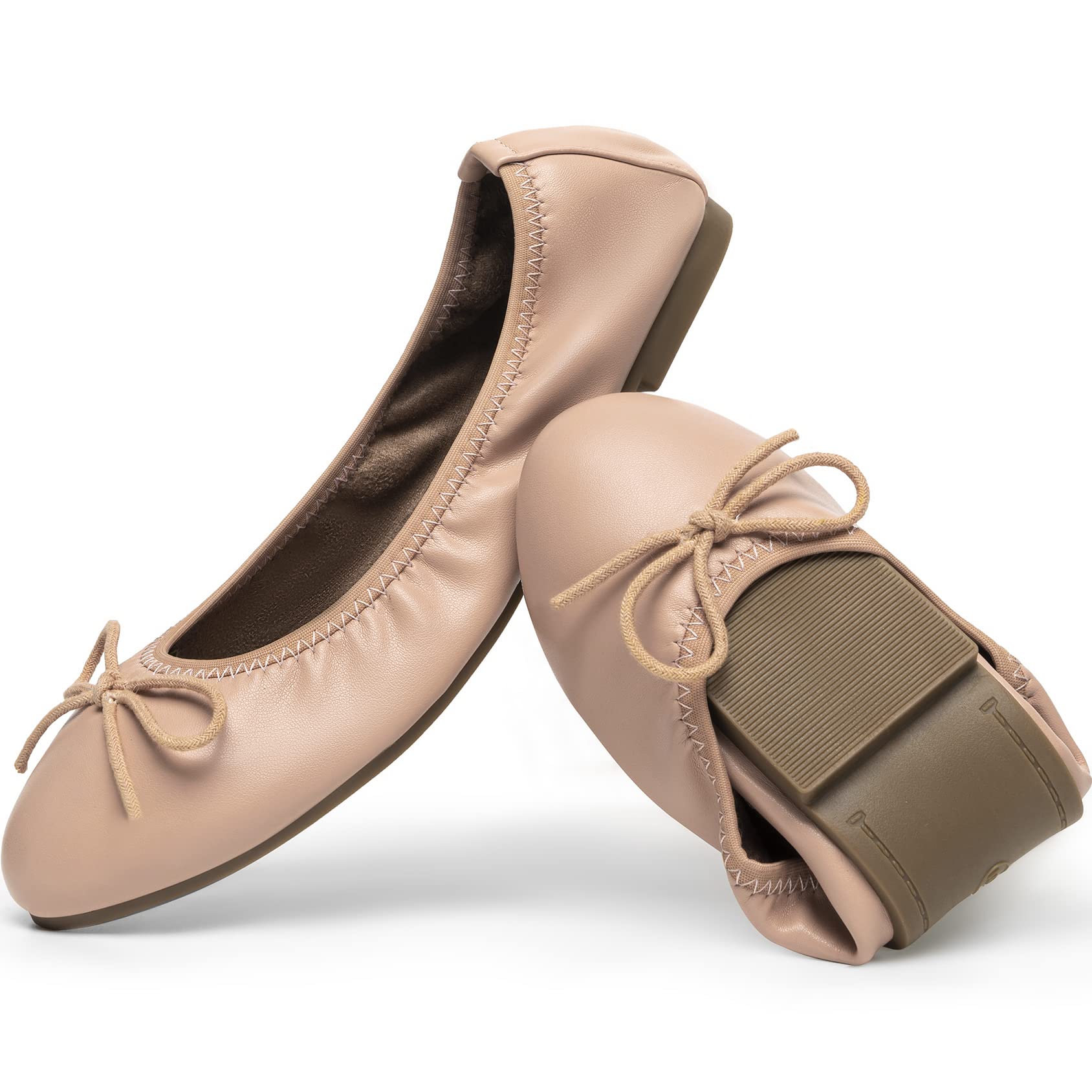 TraryFlats for Women, Ballet Flats with Bow, Dress Flats Shoes Comfortable