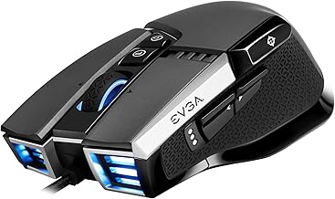Ratón de Juego EVGA X17, Cableado, Gris, Personalizable, 16,000 DPI, 5 Perfiles, 10 Botones, Ergonómico 903-W1-17GR-KR