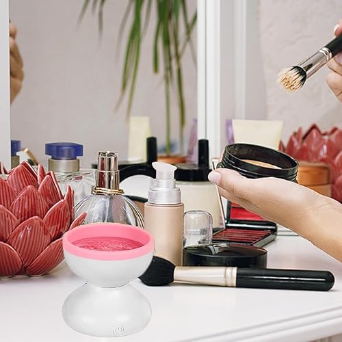 Miniatura 7 de Máquina limpiadora de brochas de maquillaje eléctrica, 2 en 1, máquina de limpieza automática de brochas de maquillaje, máquina de limpieza USB para