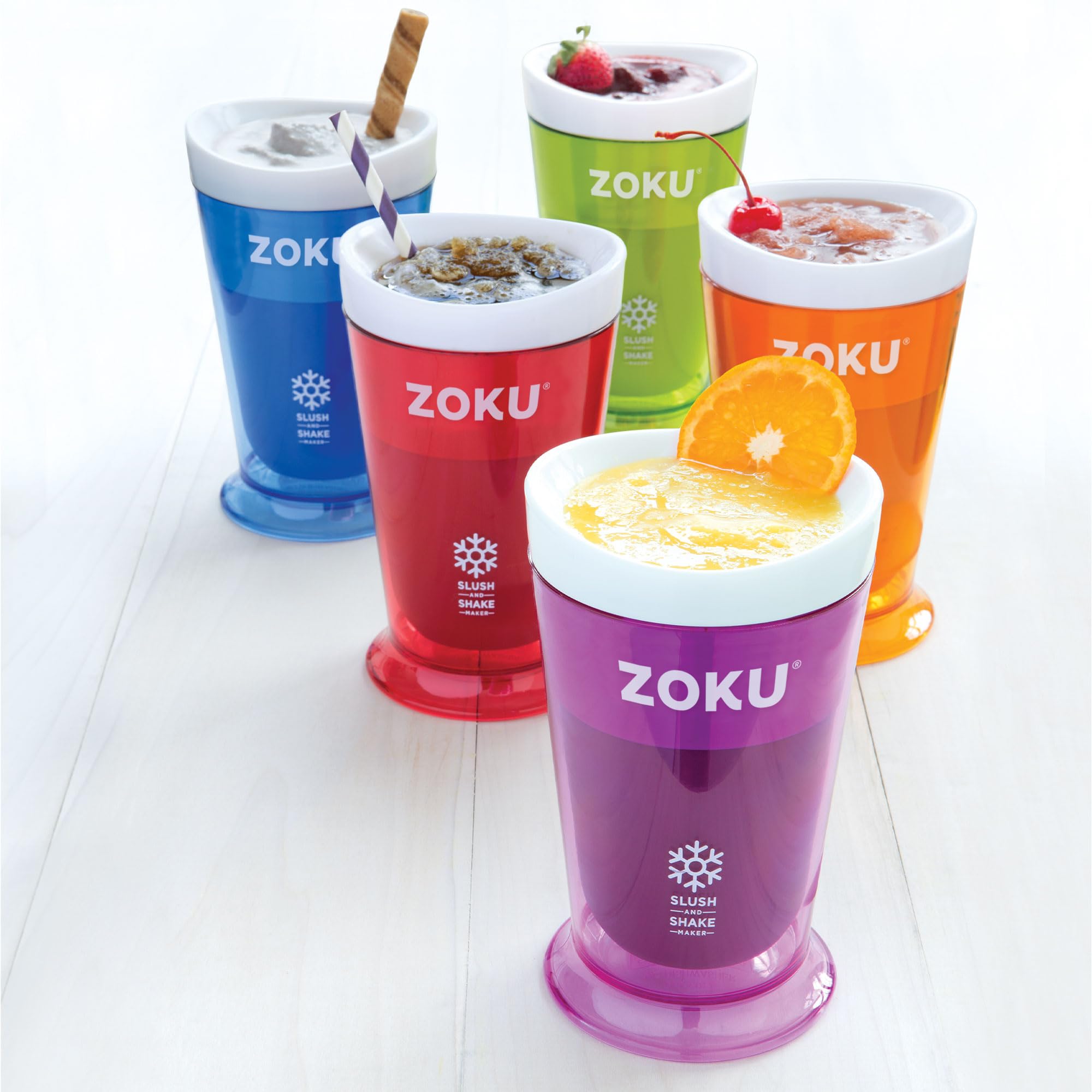Slush en Milkshake Maker, Eenhoorn, Polypropyleen/Kunststof, BPA vrij, Roze - Zoku | Kein Strom erforderlich, Gefrier-Kernbecher macht Slushies in 7 Minuten, Einzelportion, BPA-frei