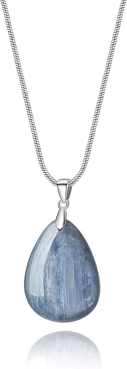 COAI AMORWING Stainless Steel Teardrop Healing Crystal Necklace