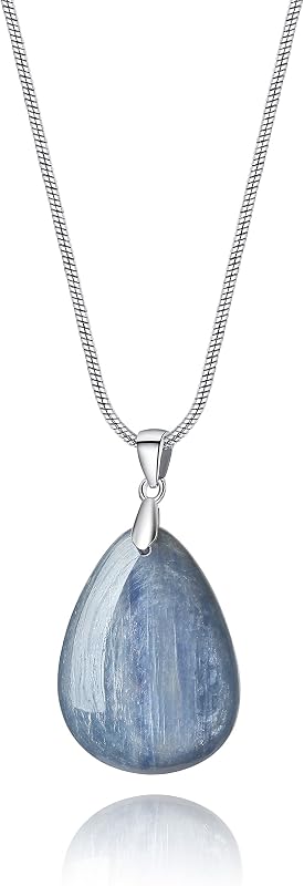COAI AMORWING Stainless Steel Teardrop Healing Crystal Necklace