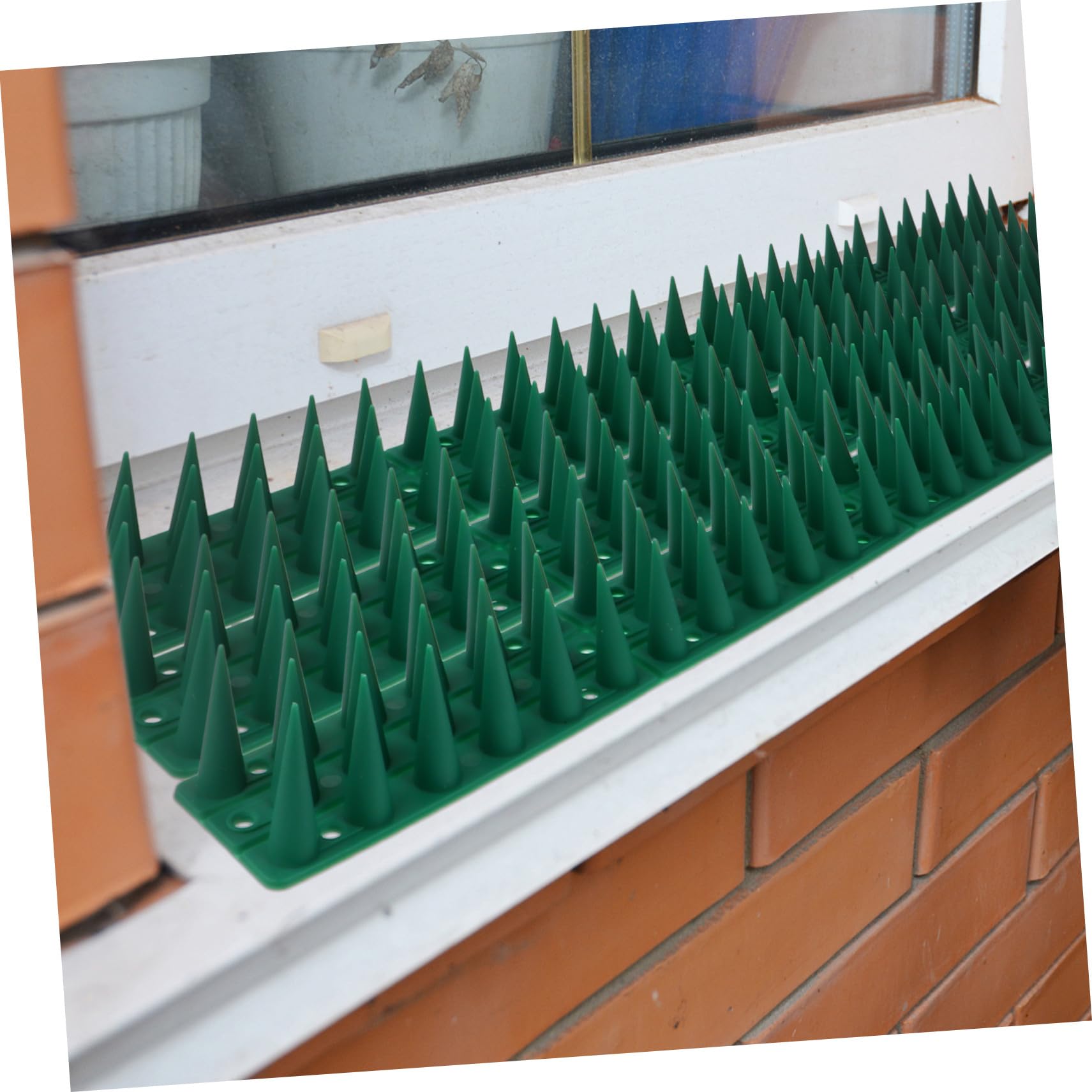 Spina Antiuccelli in Plastica Verde, 10 Set per Piccioni | Strisce ad Alta Densità, Barriera Antiarrampicata, per Camini e Zone Guano