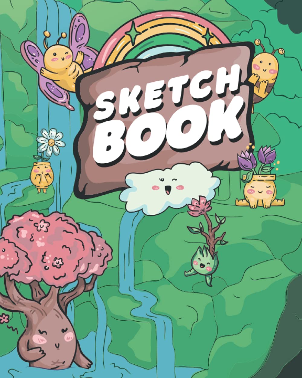 Kawaii Sketch Book: Cute Drawing and Doodling Sketch Book for Kids & Adults