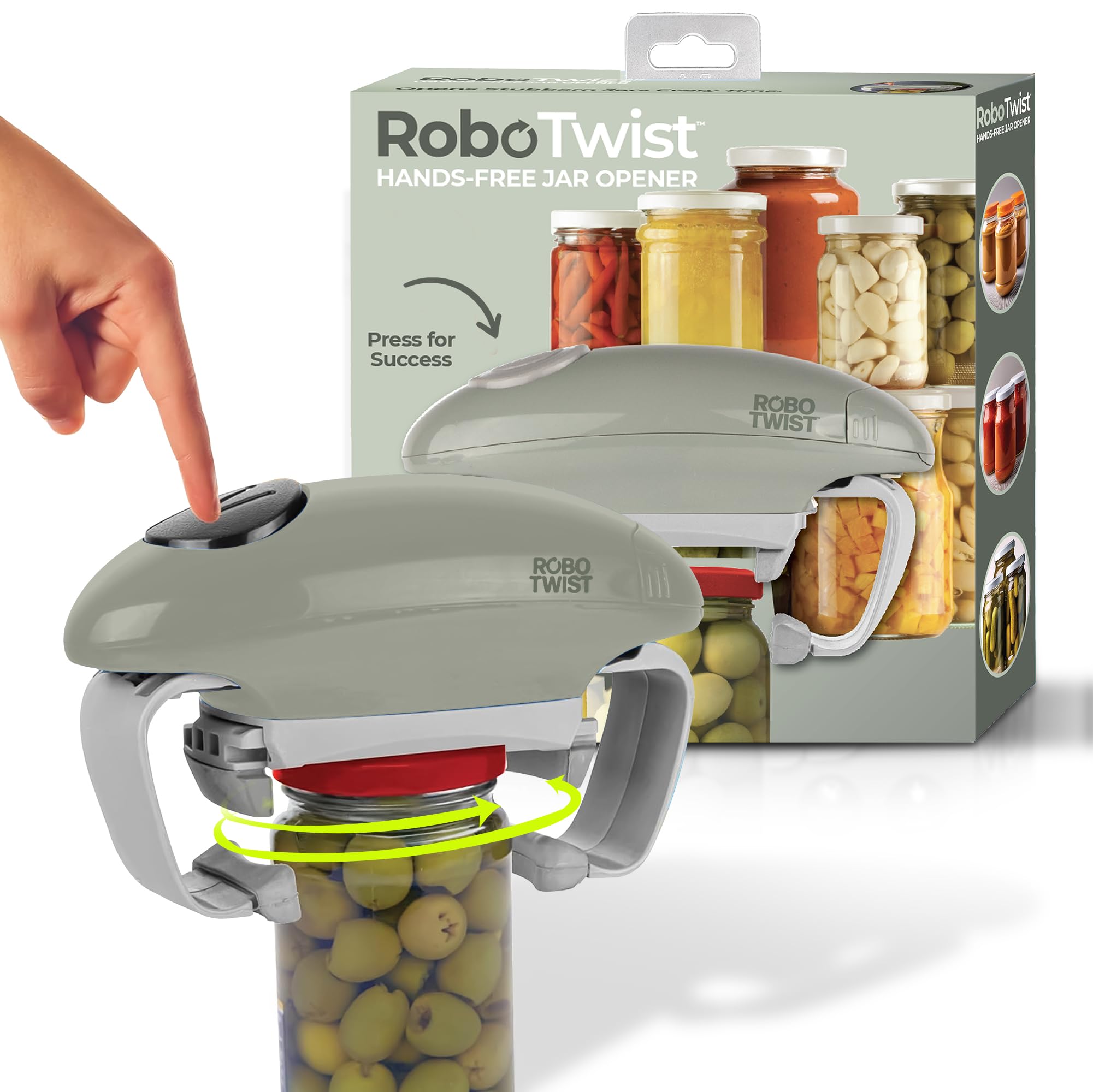 Robotwist Electric Jar Opener (Sage Green)