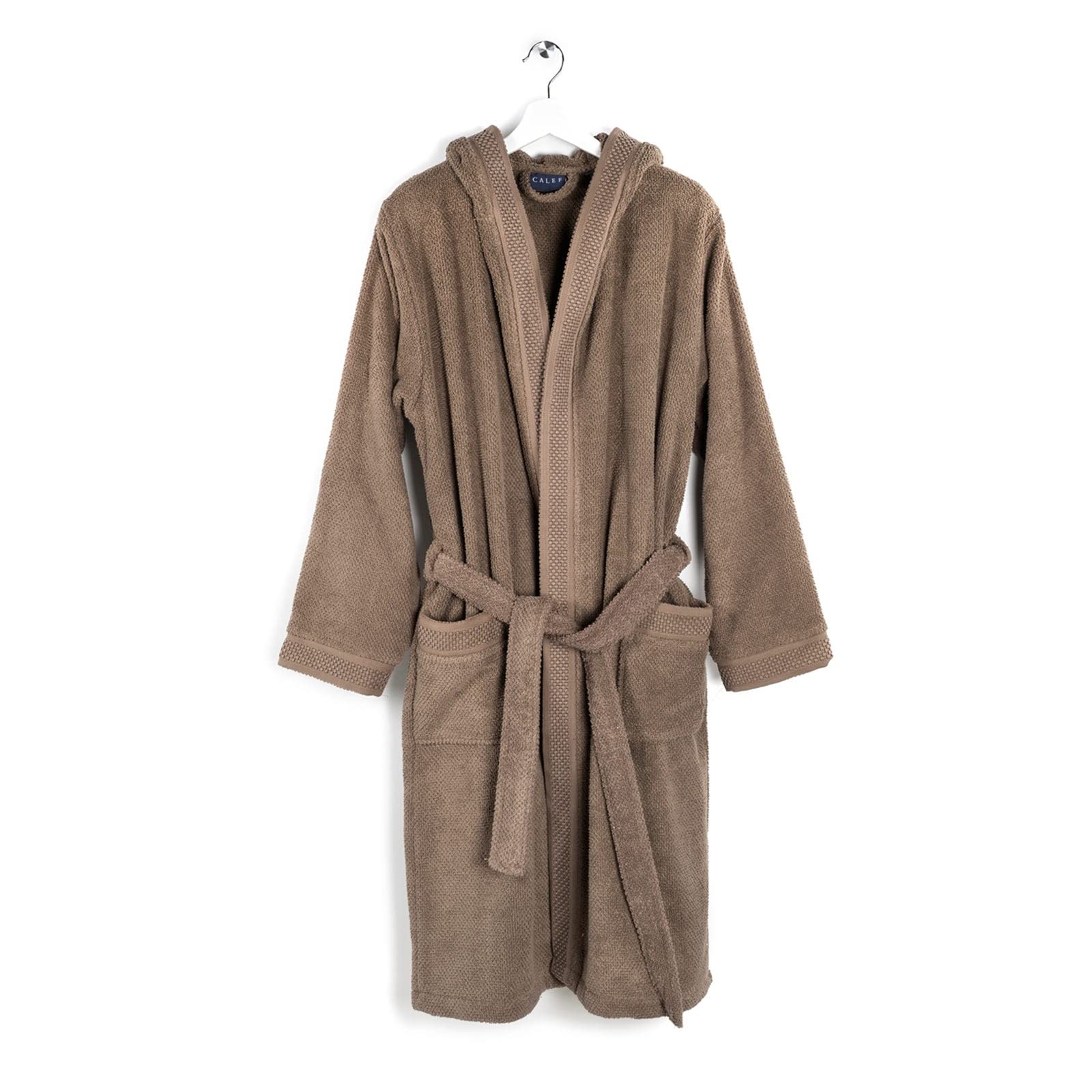 CALEFFI - Accappatoio per adulti, Donna / Uomo / Unisex con Cappuccio, in Spugna 100%