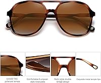 Vista 2 de SOJOS Retro Polarized Aviator Sunglasses Womens Mens Classic 70s Vintage Trendy Square Aviators SJ2174
