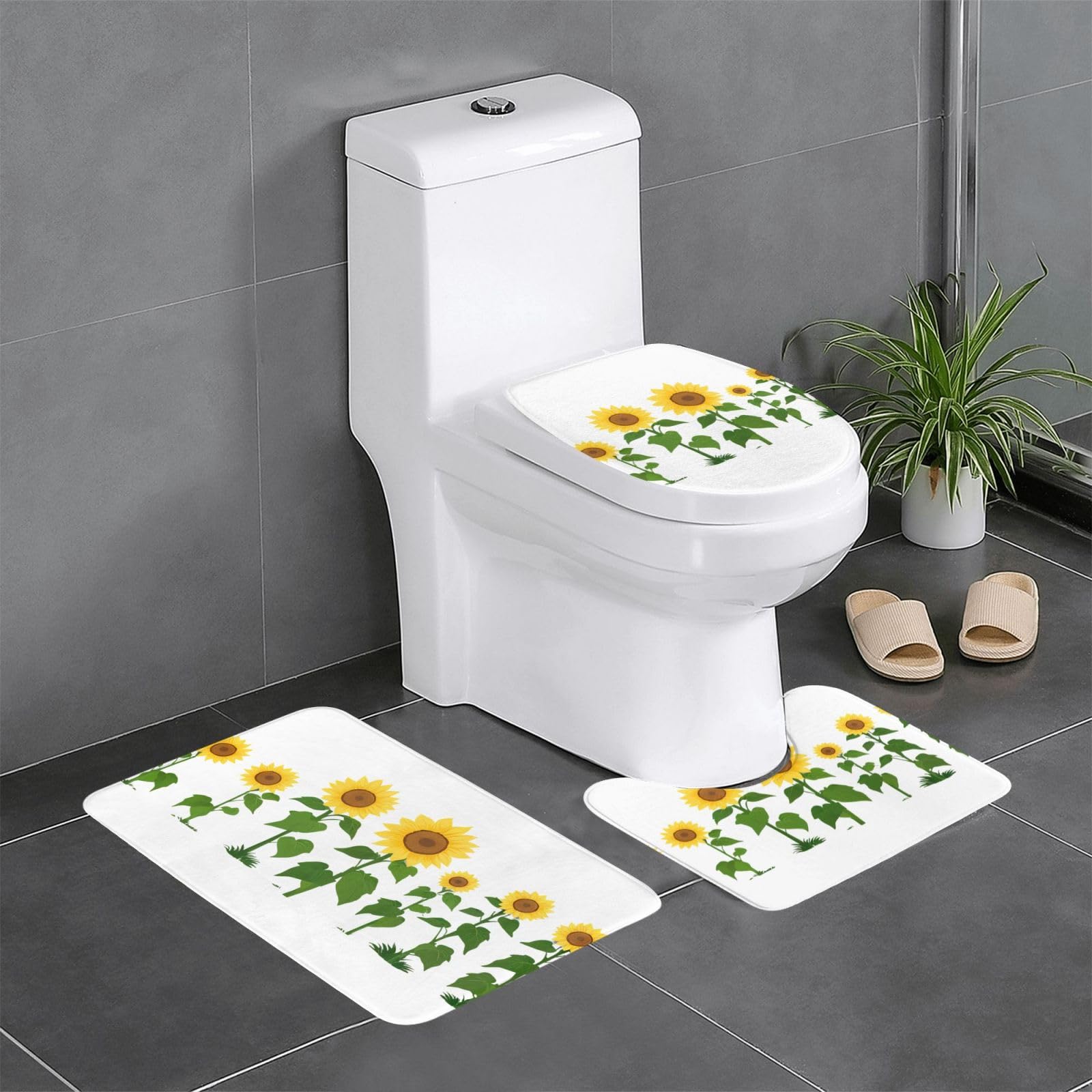 Tapis de bain WHJSSF Sunflowers pour illuminer votre coiffeuse et vos toilettes