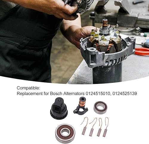 Miniatura 2 de Kit de reparación del alternador Juego de rodamientos de anillos colectando 230090 Reemplazo para 0124515010 0124525139