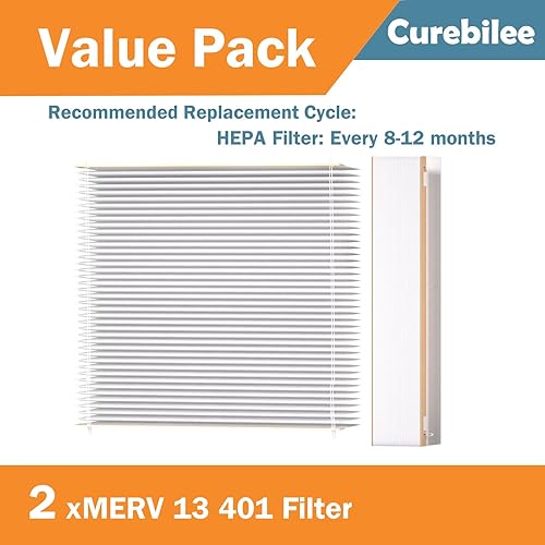 Miniatura 9 de Filtro de repuesto 2400 401 MERV 13 compatible con AprilAire 2400, Space-Gard 2400 Purificadores de aire para toda la casa, filtro de aire MERV 13
