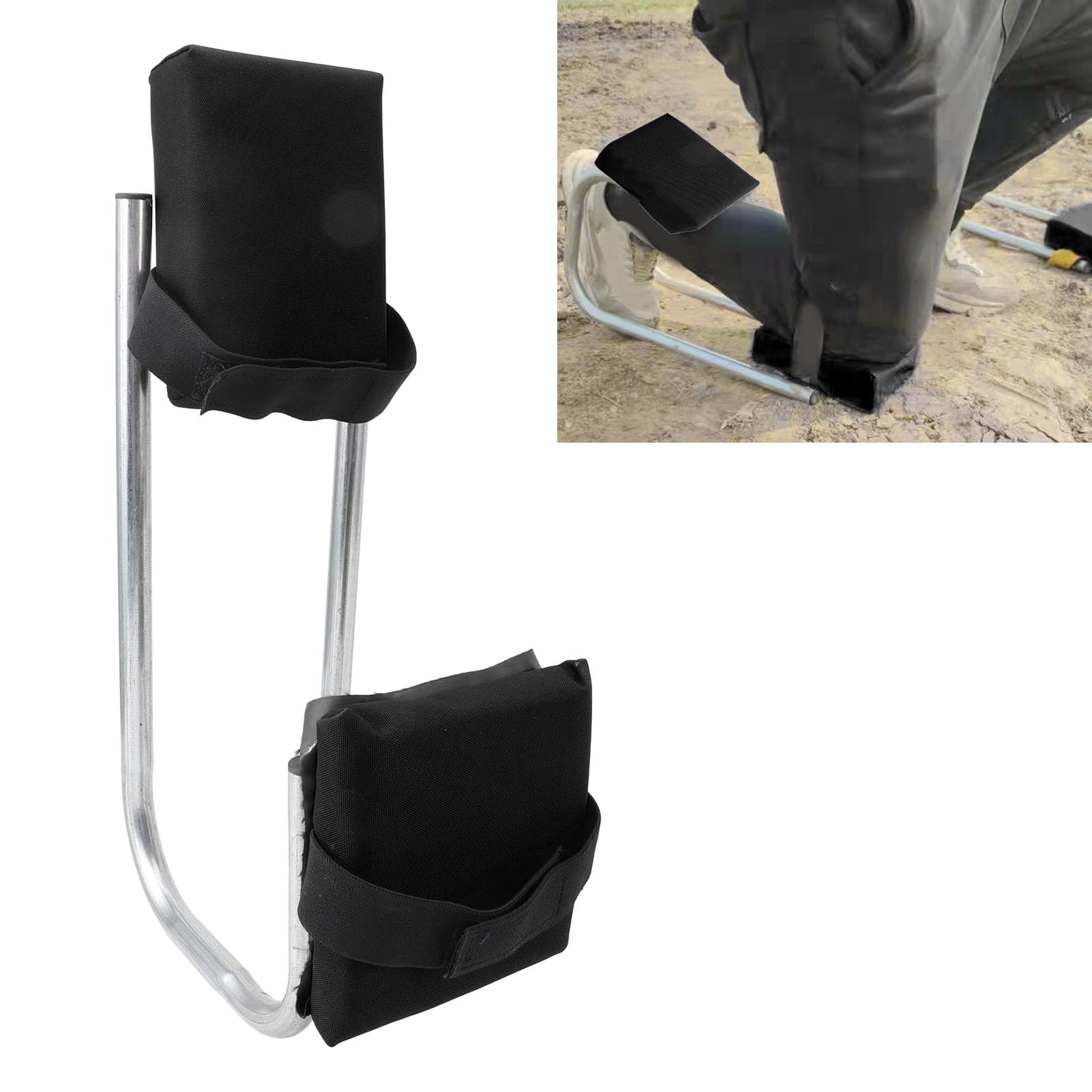 Fdit Jardinería Protección contra las Rodillas Asiento, Taburete Ergonómico de Rodilla con Almohadilla Eva, Almacenamiento y Transporte Fácil, Maximiza la Eficiencia Laboral para el