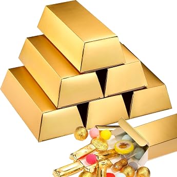 Containlol Pack of 24 Fake Gold Bars for Christmas