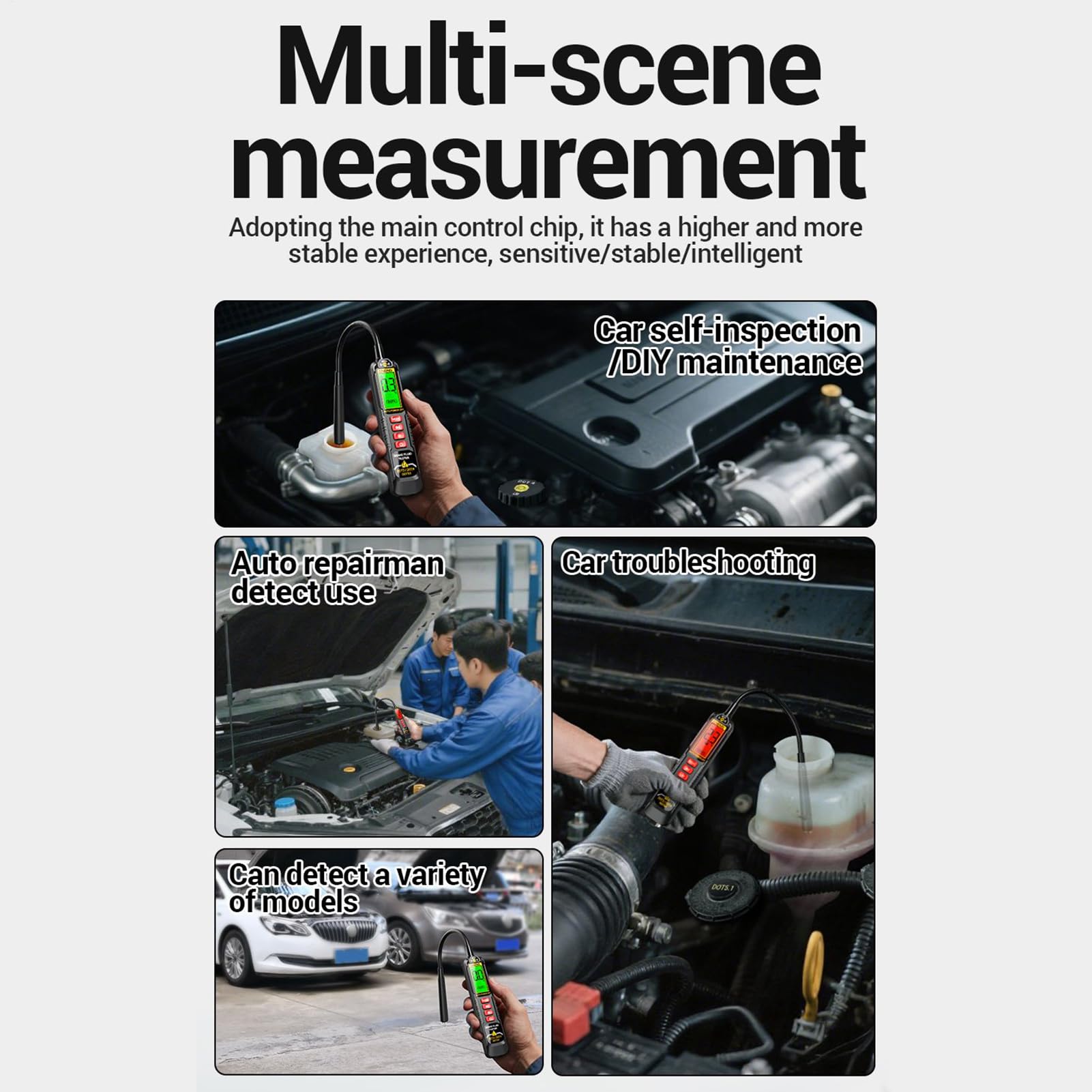 Testeur d'humidité de Liquide de Frein | Haute Précision 500mAh Analyseur d'Humidité d'Huile Détecteur de Liquide de Frein - Outil de Vérification de Diagnostic Automobile | pour Entretien