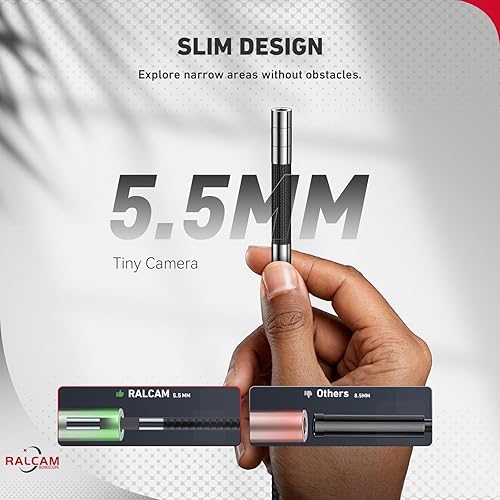 Miniatura 3 de Cámara de inspección de boroscopio, endoscopio articulado para iPhone, cabezal controlable de lente de 0.217in, alcance de serpiente flexible con 6