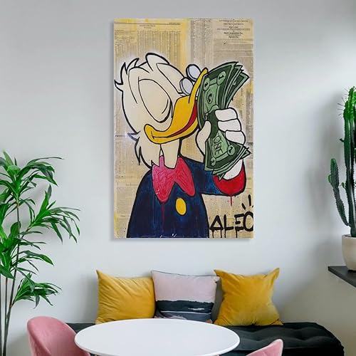 Miniatura 6 de JFU Alec-Monopolys - Póster de dinero con olor a olor, pintura decorativa en lienzo, arte de pared, para sala de estar, dormitorio, 16 x 24 pulgadas