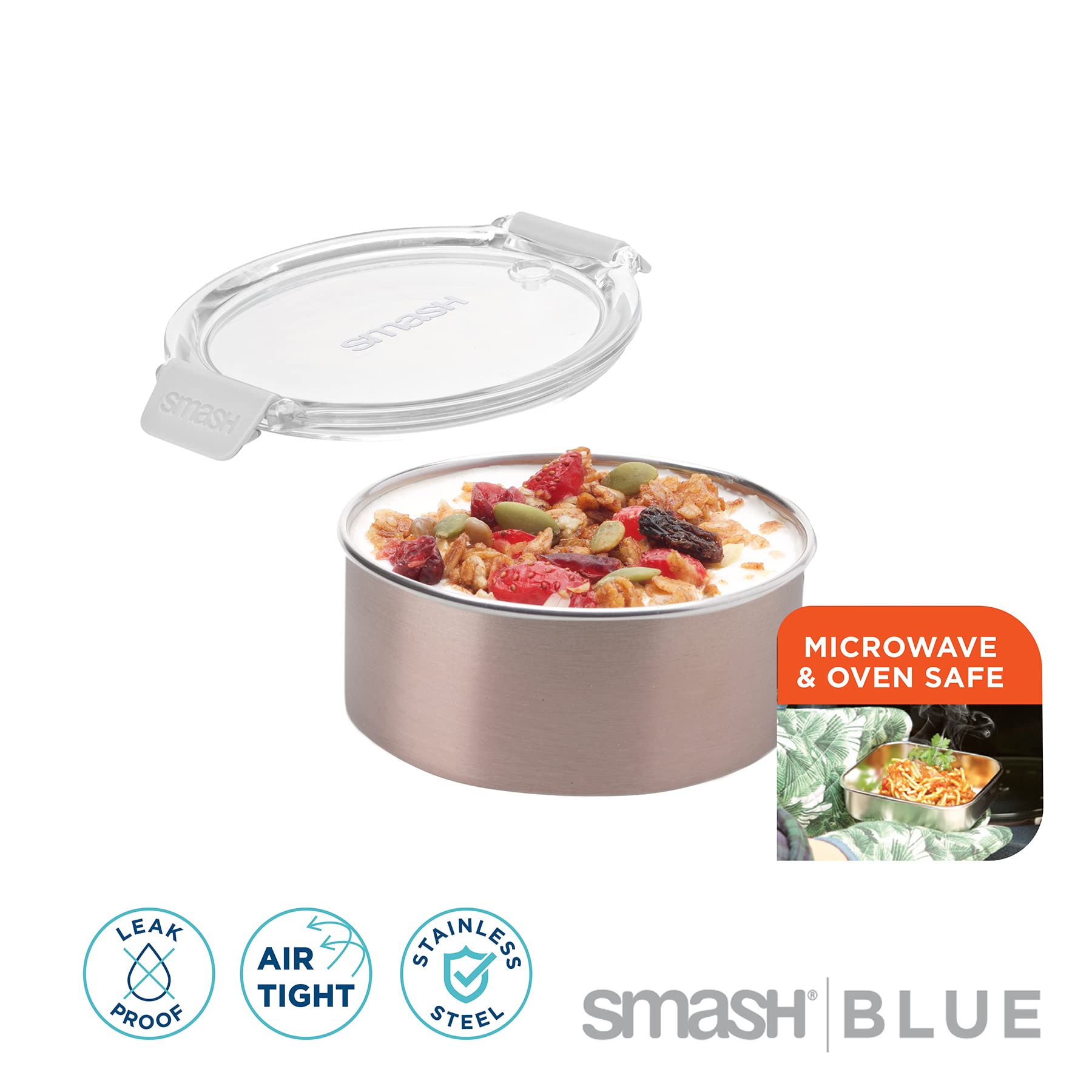 Ekologiczny 8-częściowy zestaw na lunch - kolor różu - pudełko z 3 przegródkami, pudełko na przekąski, butelka 500 ml, 3 sztuki sztućców