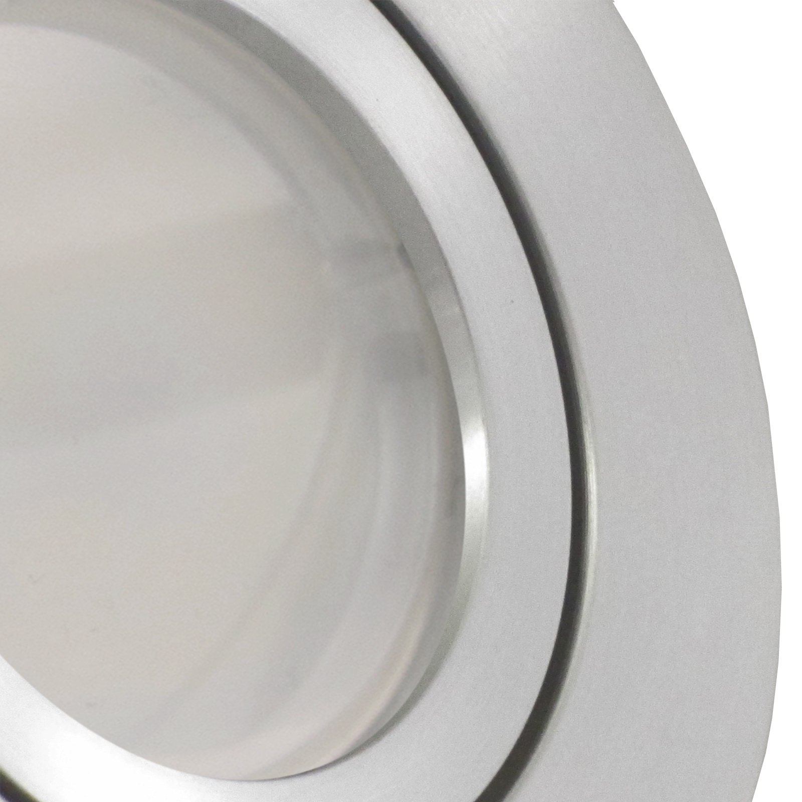 trendlights24 Lucido LED Einbaustrahler flach dimmbar Alu 230V 5W 5er Set | extra flach, ET 35 mm, LED Spot, 400lm, Neutralweiß, 4000K, Deckenspots, Decken Einbauleuchte, Alu Silber, rund, schwenkbar