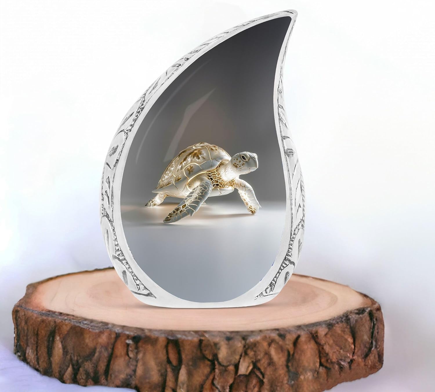 Fantasy Avian Turtle Urns for Human Ashes Adult Male & Female, Funeral Large Cremation Urn for Human Ashes Adult Woman & Man, Memorial Decorative Urns 10Inch