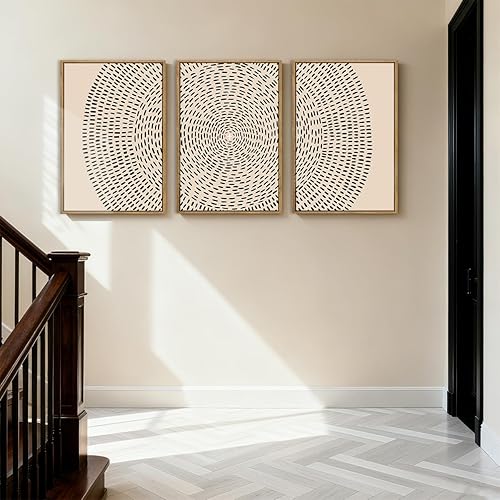 Miniatura 5 de ANHUIB Arte de pared de Jesús de 16 x 24 pulgadas, arte de pared de Jesús alimenta a los 5000, juego de 3 lienzos enmarcados, decoración de pared