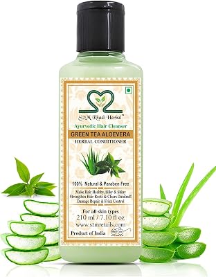 Herbal Green Tea & Aloevera Hair Conditioner For Nourishment, Damage Repair & Hairfall Control 420 ml (Pack of 2, 210 ml Each)