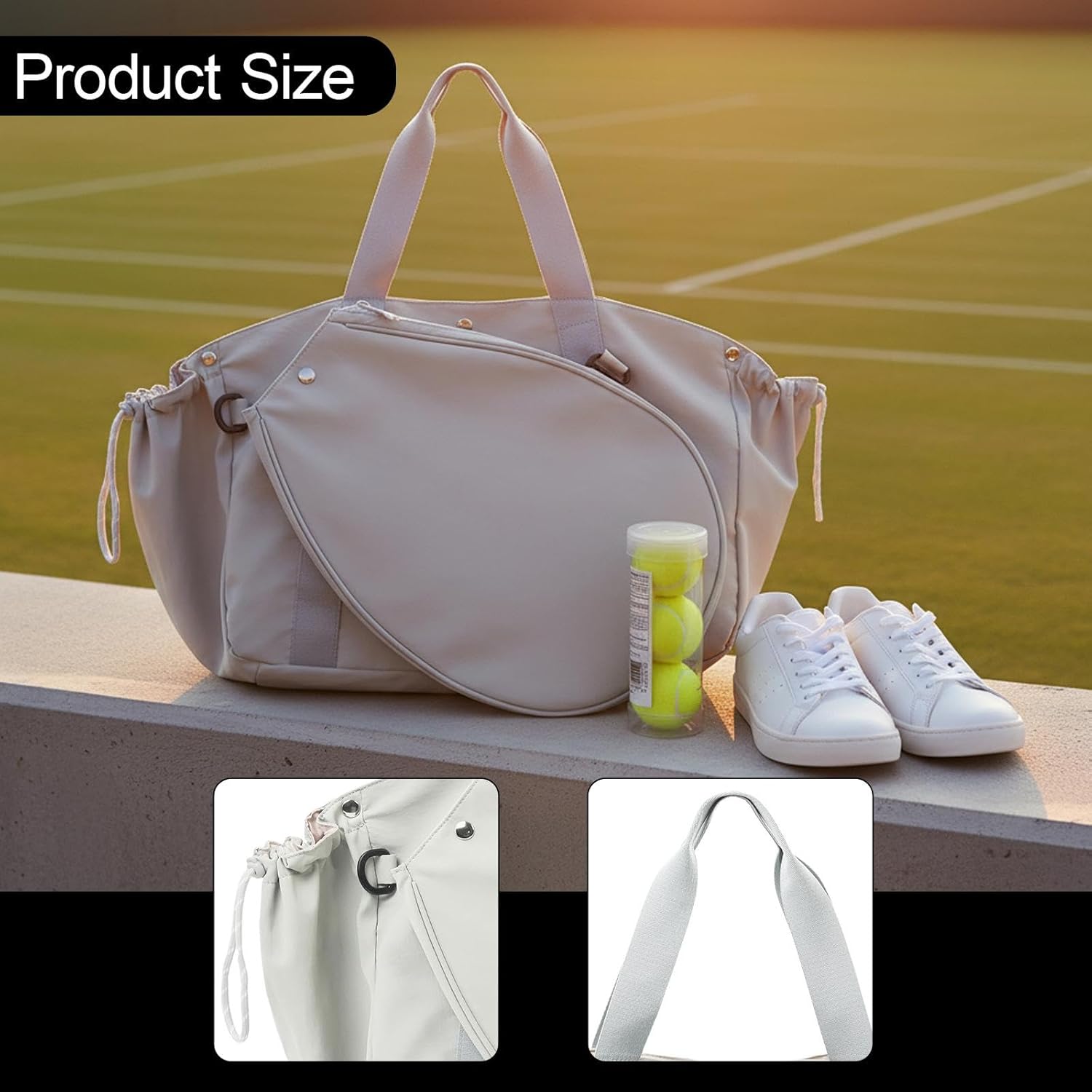 Badminton Shoulder Bag and Zipper, Multifunctional Racket Sport Bag for Squash Racquets