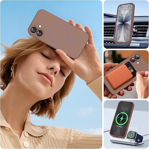 Miniatura 400 de Miracase - Funda diseñada para iPhone 11 con protector de pantalla, funda de goma de silicona líquida, protección total contra caídas y a prueba