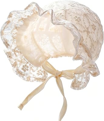 Baby Girls Boys-Bonnet-Infant-Double Layer-Sun Hat-Toddlers-Lace Court Cap