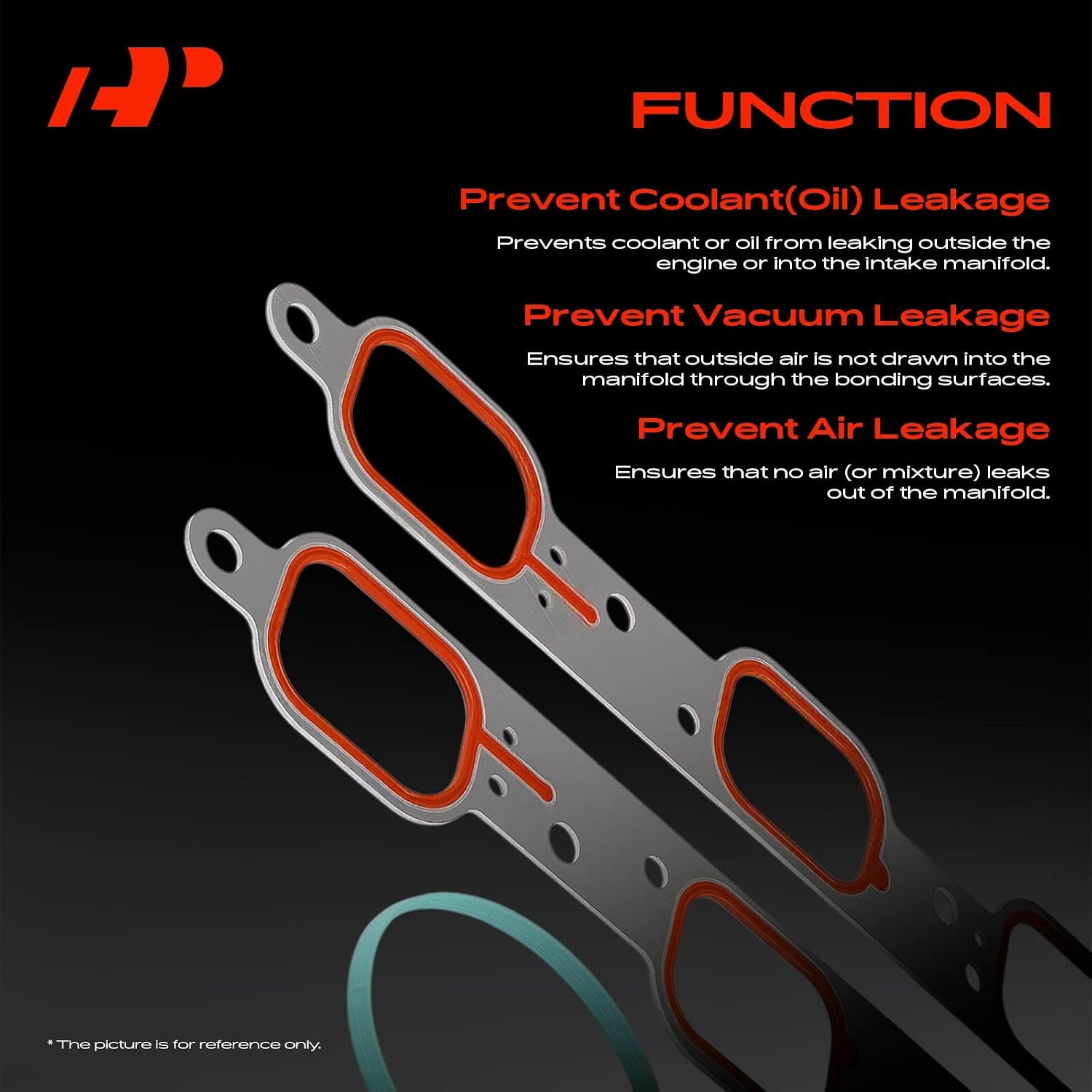 A-Premium Upper Fuel Injection Plenum Gasket Set Compatible with Chevrolet