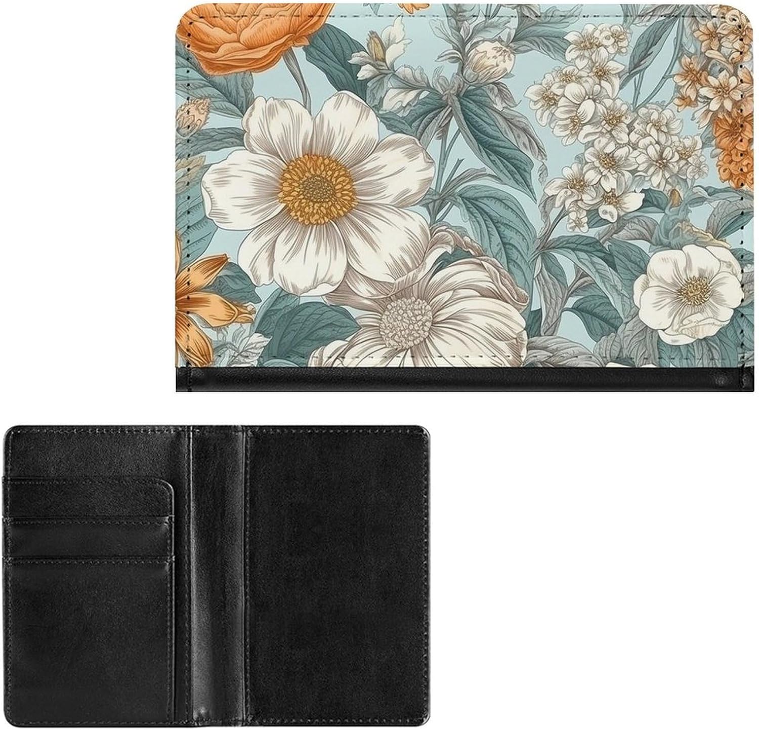 Cute Passport Holder for Travel,Personalized Multi-Functional Passport Cover with Card Slots,Slim Country Style Printed Passport Wallet for Women Men
