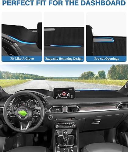 Miniatura 218 de FIILINES - Cubierta para tablero, accesorio para tablero de malla antideslizante, parasol sin reflejos y protector compatible con Toyota RAV4