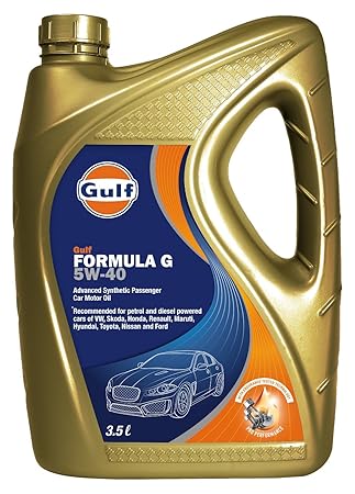 Gulf Formula G 5W-40 API SN Advanced Synthetic Engine Oil for Premium Cars (3.5 L)