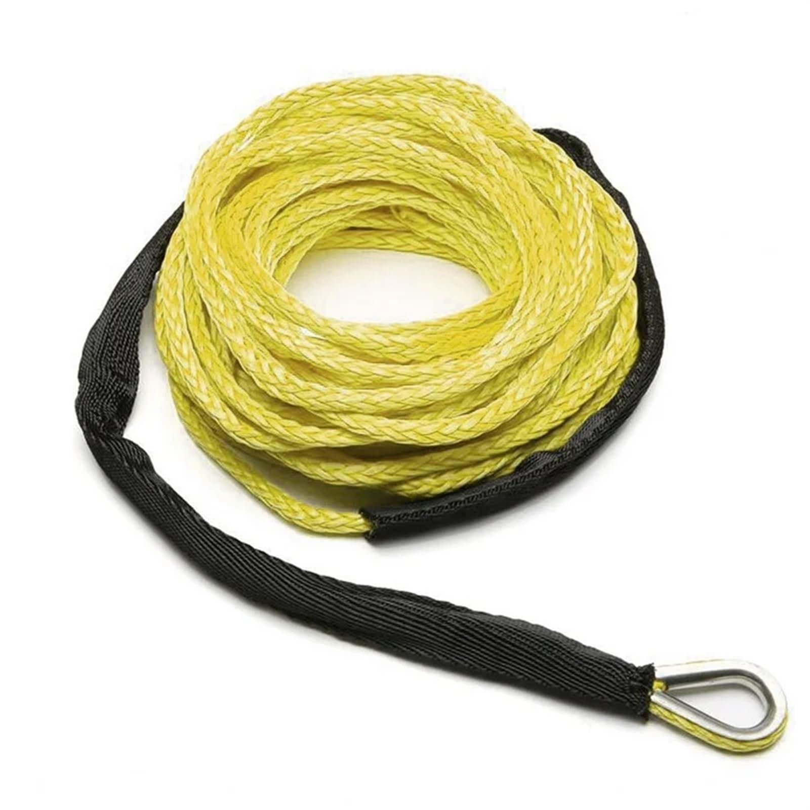 Cinghia di traino per impieghi gravosi Cinghia di traino for impieghi gravosi, verricello di traino, cavo di corda, linea di corda in fibra sintetica(Grey,6mmx15m)