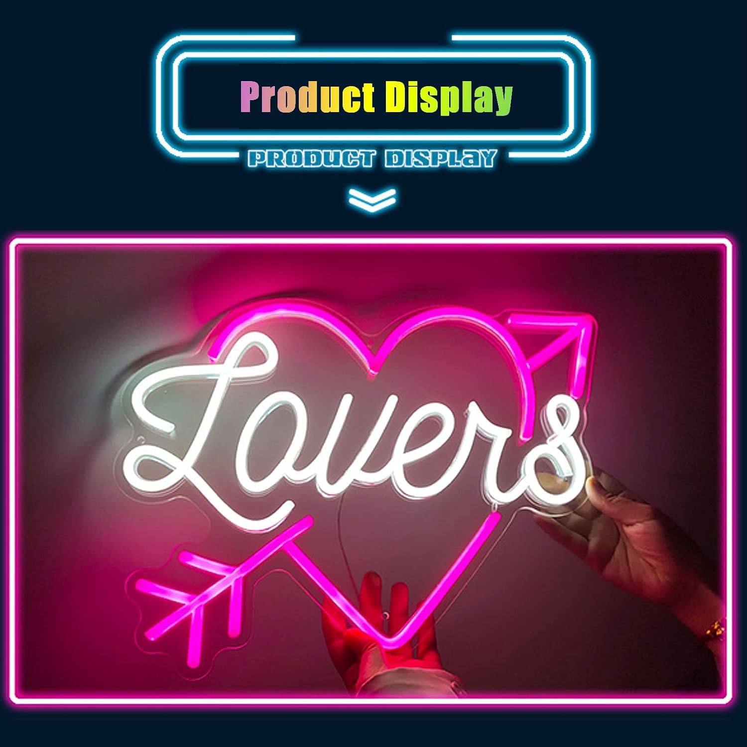 Znak neonowy LED Serce Miłość Neon Światło neonowe LED Neony do sypialni, salonu, baru, imprezy, świąt Bożego Narodzenia, ślubu 50 * 32cm
