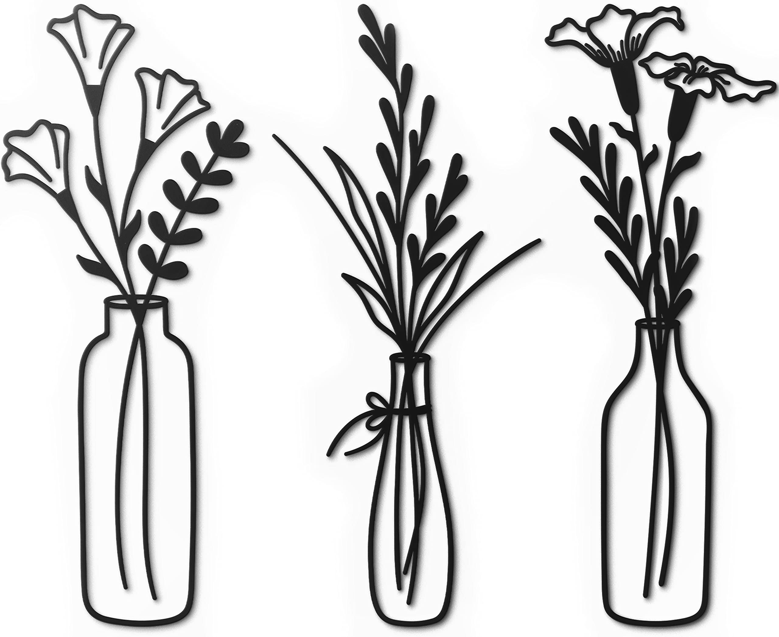 Buy Vivegate Metal Flower Vase for Kitchen 3 Medium Metal Vase Decor