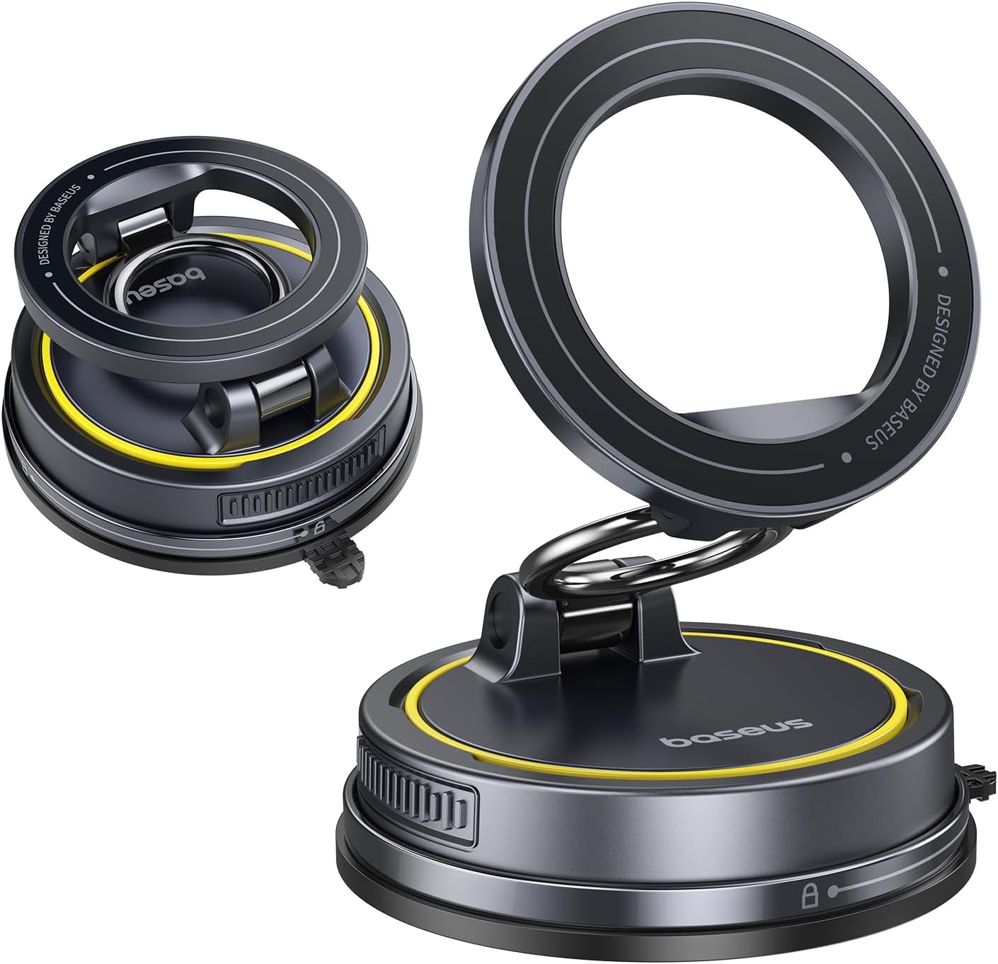 Baseus Magsafe – Soporte de teléfono con ventosa magnética de 119 libras para automóvil, soporte de teléfono celular plegable ajustable de 720 con