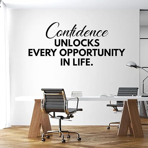 Miniatura 1 de BATTOO Calcomanías motivacionales para pared, calcomanías inspiradoras para pared, con cita de vinilo para oficina, éxito, aula, entrenamiento,