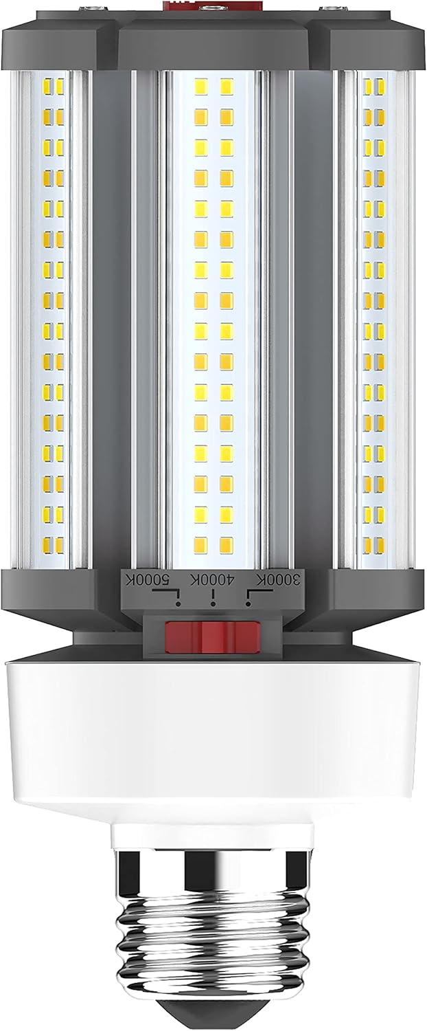 Satco S23140 Hi-Pro Wattage and Color Temperature Selectable LED Corncob Lamp, HID Replacement, 45W/36W/27W, 3000K/4000K/5000K