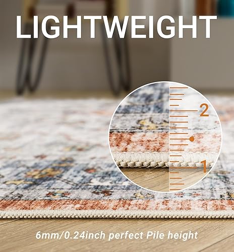 Miniatura 5 de Alfombras de área de 8 x 10 pies para sala de estar, antideslizante, suave, lavable, alfombra de área grande, resistente a las manchas, para