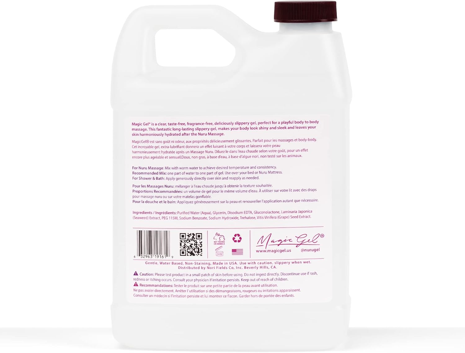 Magic Gel Nuru Massage Therapy Gel 33.8 fl oz – Clear, Fragrance-Free, No Added Flavors – Ultra-Slippery, Stain-Free Massage Gel with Seaweed Extract for Full-Body Glide & Hydrated Skin – Made in USA - Image 7