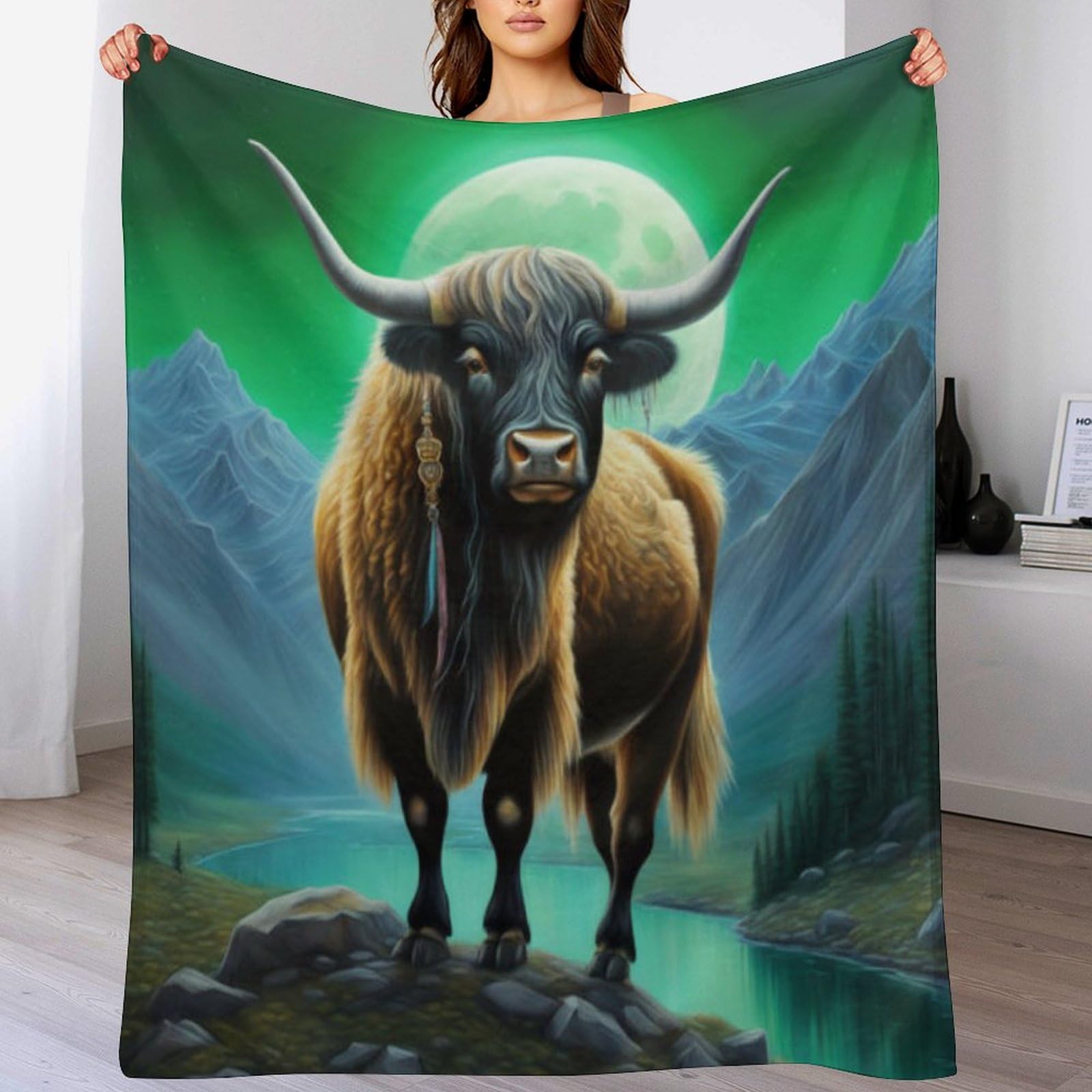 Couverture polaire vache en flanelle douce pour canapé et lit d'enfant 100x130