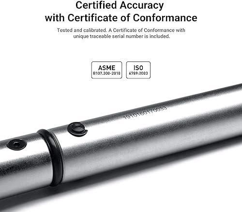 Miniatura 5 de Capri Tools Llave dinamométrica industrial de 50-250 pulgadas, impulsión de 14"