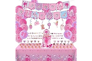 Pink Party Decorations - Girls Birthday Favors Decorations Kit
