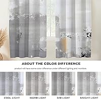 Vista 666 de Cenefas de cocina modernas con patrón de cobre marrón dorado para ventanas, cenefas opacas abstractas de marcas de arañazos y cortinas opacas