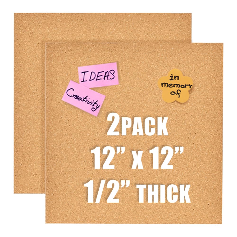 Amazon.co.jp: Aitakatta 12x12 コルクボードタイル掲示板、厚さ1/2