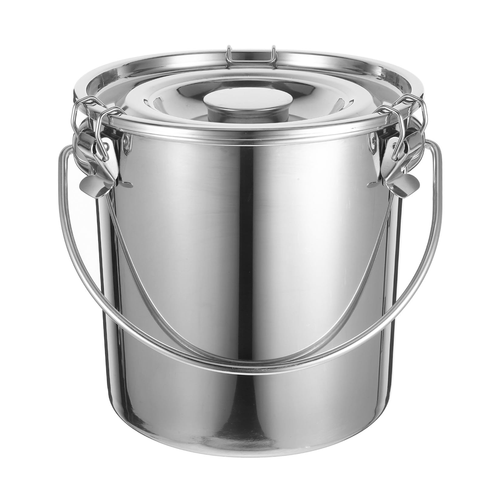 Seau metal 6l avec couvercle inox 304 pour le stockage de l'huile