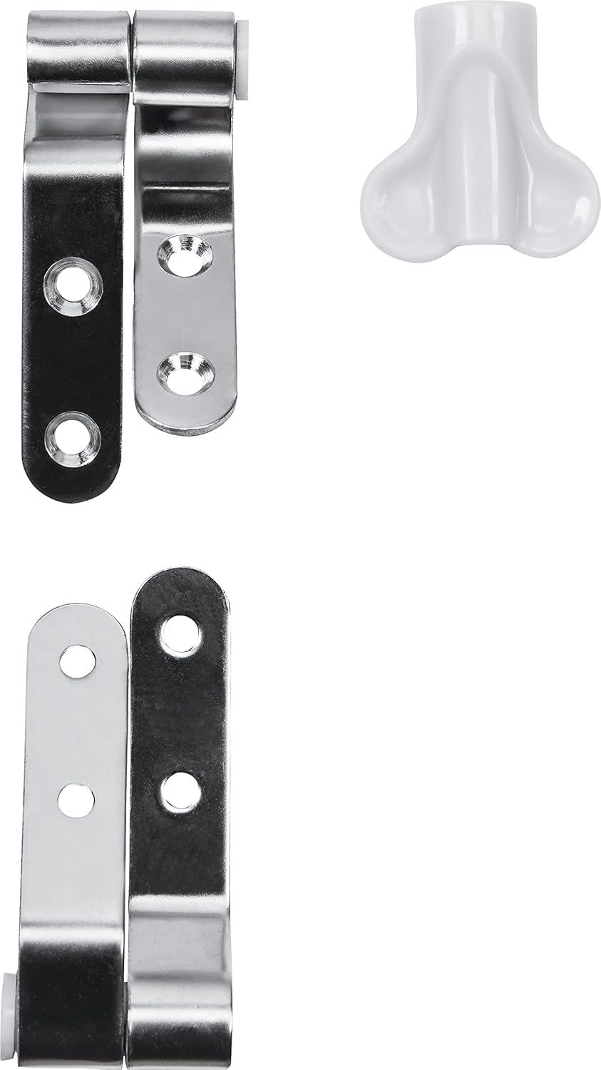 CORNAT TEC364991 Toilet-seat Hinge with mounting, Clear